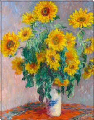 DECORARTS - Sunflowers by Claude Monet, 1881 - Classic Art Giclee Prints, Wall Art